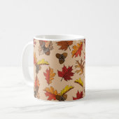 Herbstlaub und Muster Kaffeetasse (Vorderseite Links)