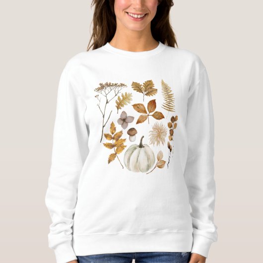 Herbstlaub und Pumpkin Sweatshirt (Vorderseite)