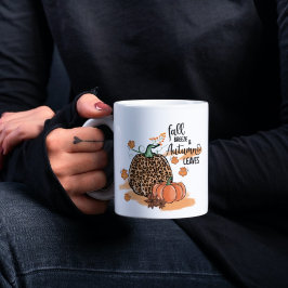 Herbstlaub und Pumpkin-Tasse Kaffeetasse