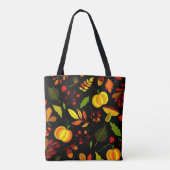Herbstlaub und Pumpkins Elegant Tasche (Rückseite)