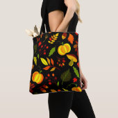 Herbstlaub und Pumpkins Elegant Tasche (Von Nahem)
