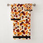 Herbstlaub und Vögel Badhandtuch Set (Insitu)
