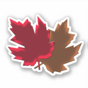Herbstlaub Vektordesign Aufkleber