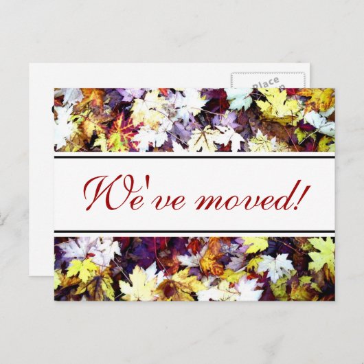 Herbstlaub verschieben Postkarten | Herbstszene (Vorne/Hinten)