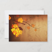 Herbstlaub Vintag in Not geratene Hochzeit rsvp An (Rückseite)