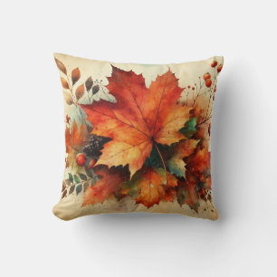 Herbstlaub Vintage Herbstfarben Kissen