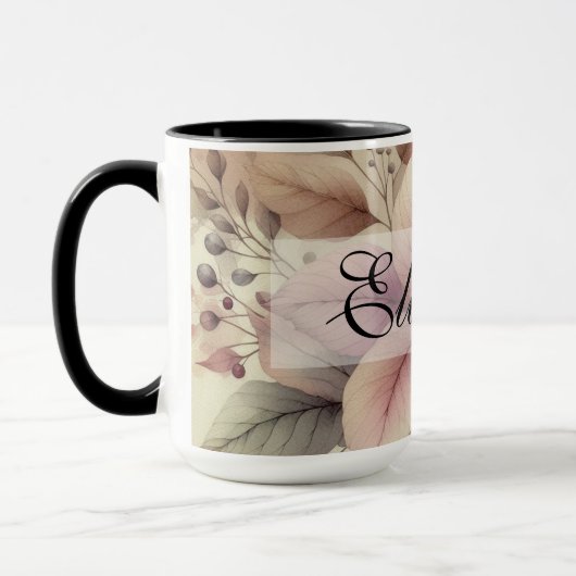 Herbstlaub Vintage Herbstfarben Tasse (Links)