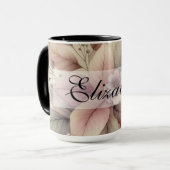 Herbstlaub Vintage Herbstfarben Tasse (Vorderseite Links)