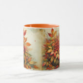 Herbstlaub Vintage Herbstfarben Tasse (Zentrum)