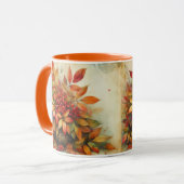 Herbstlaub Vintage Herbstfarben Tasse (Vorderseite Links)