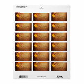 Herbstlaub Vintage Not Hochzeitadresse Adressaufkleber (Vorne)