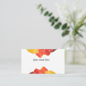 Herbstlaub Visitenkarte (Stehend Vorderseite)