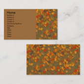 Herbstlaub-Visitenkarte Visitenkarte (Vorne/Hinten)