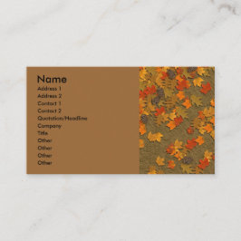 Herbstlaub-Visitenkarte Visitenkarte
