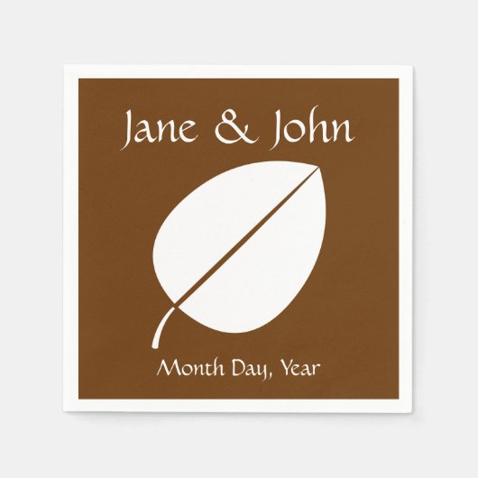 Herbstlaub von Chocolate Napkins Serviette (Vorderseite)