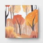 Herbstlaub Wald Wasserfarbe Blätter Fotoplatte (Vorderseite)