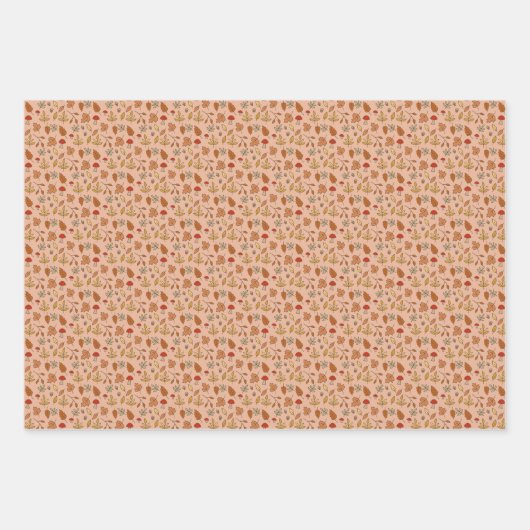 Herbstlaub Warm Hintergrund Geschenkpapier Set (Vorderseite 3)