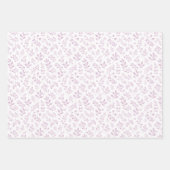 Herbstlaub Warmes Lila - Neutral Geschenkpapier Set (Vorderseite)