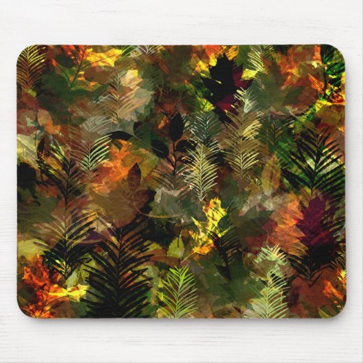 Herbstlaub-Wasserfarbe Mousepad (Vorne)