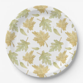 Herbstlaub Wasserfarbe Thanksgiving-Muster Pappteller