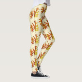 Herbstlaub Wasserfarbmuster Leggings (Rechts)