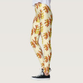 Herbstlaub Wasserfarbmuster Leggings (Links)
