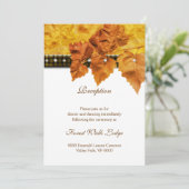 Herbstlaub Weber Diamant EMPFANG Einladung (Stehend Vorderseite)