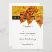 Herbstlaub Weber Diamant EMPFANG Einladung (Vorne/Hinten)