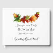 Herbstlaub Wedding Gästebuch mit FOTO (Vorderseite)