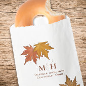 Herbstlaub Wedding Monogram Custom Geschenktütchen