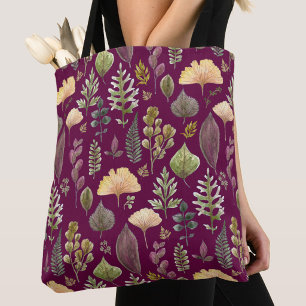 Herbstlaub Weißer-Elefant-Burgunder-Tasche Tasche