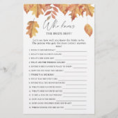 Herbstlaub - Wer kennt das beste Brautspiel (Vorderseite)