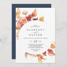 Herbstlaub | White & Burgund Lässige Hochzeit