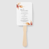 Herbstlaub | White & Burgundy Wedding Program Fan Fächer (Vorderseite)