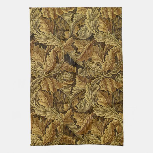 Herbstlaub William Morris Muster Geschirrtuch (Vertikal)