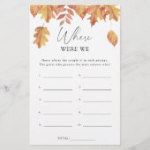 Herbstlaub - Wo waren wir Brautparty (Vorderseite)