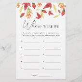 Herbstlaub - Wo waren wir Brautparty (Vorderseite)