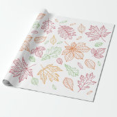 Herbstlaub Wrapping Paper Geschenkpapier (Ungerollt)