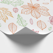 Herbstlaub Wrapping Paper Geschenkpapier (Ecke)