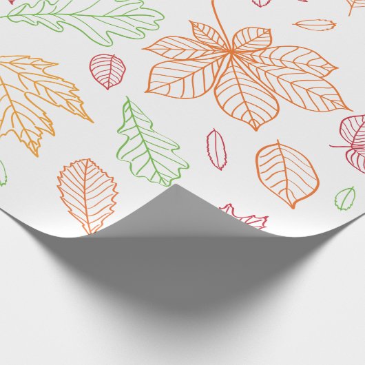 Herbstlaub Wrapping Paper Geschenkpapier (Ecke)