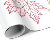 Herbstlaub Wrapping Paper Geschenkpapier (Rolleneckpunkt)