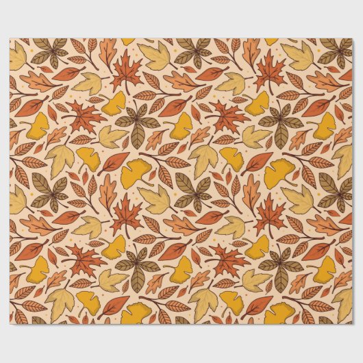 Herbstlaub Wrapping Paper Geschenkpapier (Flach)
