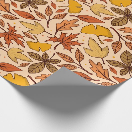 Herbstlaub Wrapping Paper Geschenkpapier (Ecke)