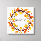 Herbstlaub Wreath Leinwand Art (Vorderseite)
