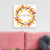 Herbstlaub Wreath Leinwand Art (Insitu (Wohnzimmer))