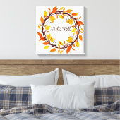 Herbstlaub Wreath Leinwand Art (Insitu (Schlafzimmer))