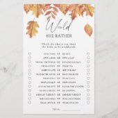 Herbstlaub - Würde sie lieber Brautparty spielen (Vorderseite)