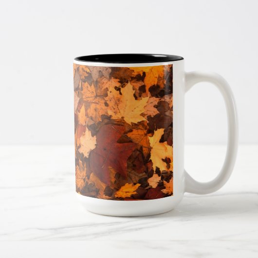 Herbstlaub Zweifarbige Tasse (Rechts)