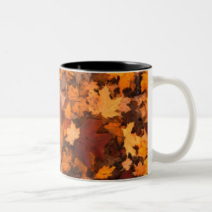Herbstlaub Zweifarbige Tasse