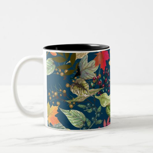 Herbstlaub Zweifarbige Tasse (Links)